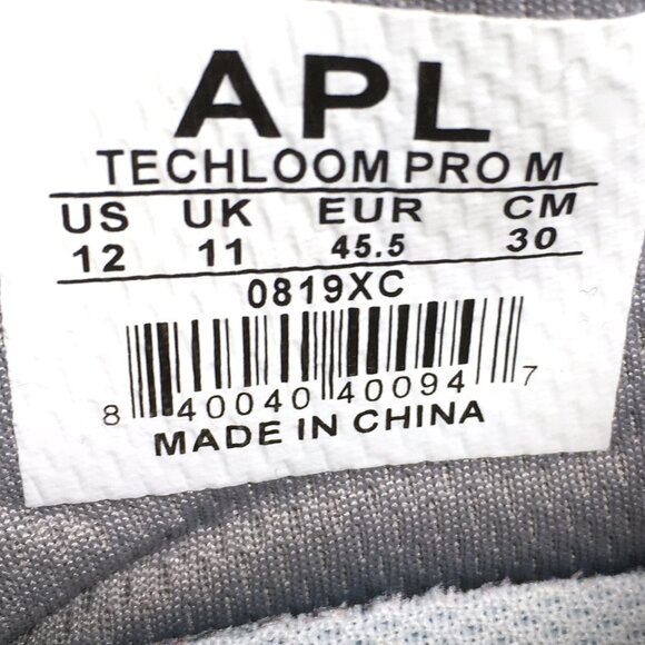APL Techloom Pro Running Shoes Mens Size 12 Gray Knit Fabric - Picture 9 of 10